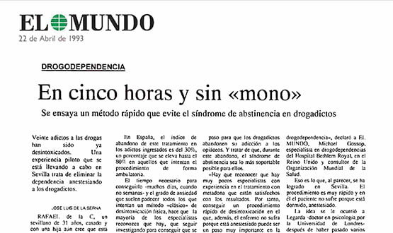 desintoxicacion drogas - Prensa en España