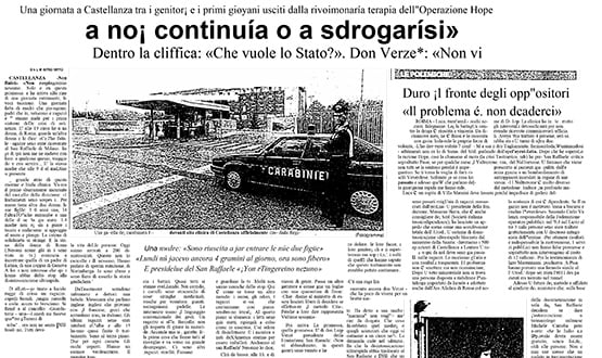 disintossicazione droga - Prensa en Italia