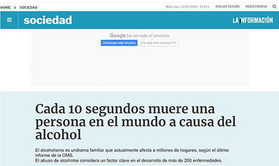 diariolainformacion15 - Artículos de prensa sobre Tavad y la adicción a las drogas en Internet