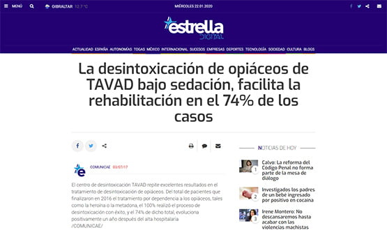 estrelladigital17 - Artículos de prensa sobre Tavad y la adicción a las drogas en Internet