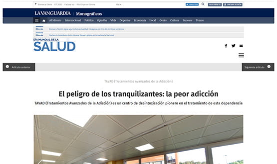 lavanguardia17 - Artículos de prensa sobre Tavad y la adicción a las drogas en Internet