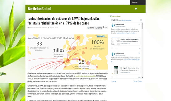 noticiassalud17 - Artículos de prensa sobre Tavad y la adicción a las drogas en Internet